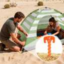 15 Pack Plastic Spiral Tent Stakes - 10 Inch Heavy Duty Screw-in Sand Anchors Pegs - Windproof Plastic Ground Anchor Stakes for Secure Tents, Inflatables, Canopies, Tarps, Garden Structures