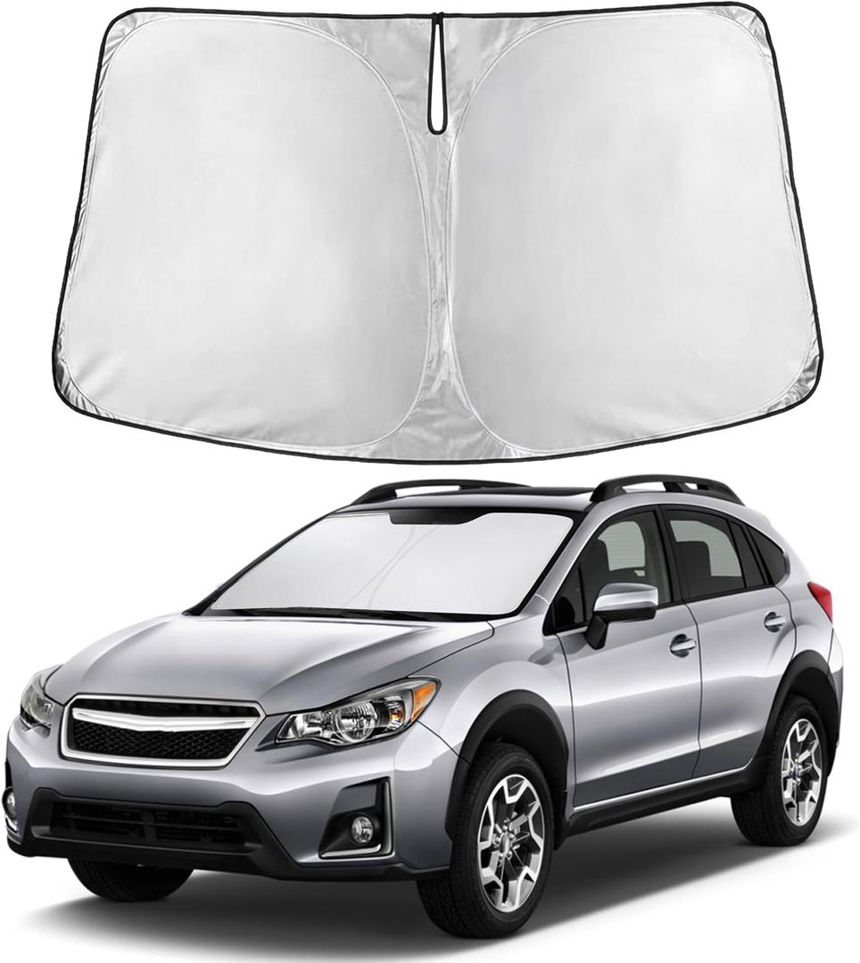 EcoNour Windshield Sunshade Compatible for Subaru Crosstrek 2013-2015 2016 2017, Sun Visor for Front Windshield & Window Sun Shade Cover, UV Heat Blocker & Protector, Car Accessories