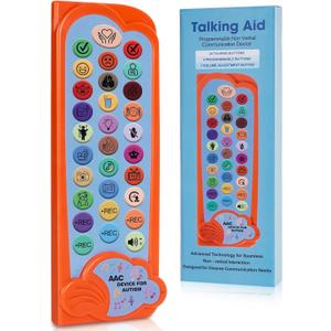 AAC Device for Autism Communication Device for Nonverbal Kids & Adults, Non Verbal Communication Tools for Speech Therapy, Autism Talking Aids with 5 Programmable Buttons & Adjustable Volume