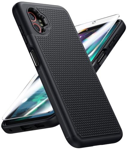 FNTCASE for XCover 7 Pro Case: XCover 6 Pro Samsung Galaxy Dual Layer Shockproof Protective Heavy Duty Phone Cover Rugged with Non Slip Textured Back Hard Shell - Military Drop Protection (Black)