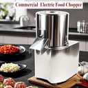 Commercial Electric Food Processor 550W Heavy Duty Vegetable Chopper Machine Stainless Steel Body & Blades 120Kg/H High Capacity for Restaurant & Kitchen Use (110V)