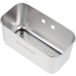 Stainless Steel Sink Drain Basket Household Storage Basket for Filtering Draining Hair Catcher