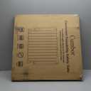 Cumbor 29.243" Baby Gate for Stairs, Wall-Mounted (Drill Required), Expandable No Bottom Bar Dog Gate, Auto Close Extra Wide Walk Thru, Pet & Toddler Proof Gate, Top & Bottom of Stairways (Brown)