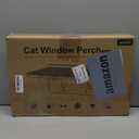 Pecute 2-in-1 Cat Window Perch & Wall Shelves, Cat Hammock Window with Solid Wood, Strong Suction Cup, Washable Cover Mat, Kitten Window Seat Indoor, Cats Perch Bed for Birds Watching Inside,16"x10"