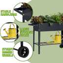 Elevate 32" Tall Raised Garden Bed with Wheel,Planter Box for Backyard,Outdoor Garden, Patio, Balcony, 400lb Capacity,Grey