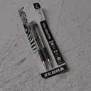 Zebra Pen F-301 Retractable Ballpoint Pen, Stainless Steel Barrel, Bold Point, 1.6mm, Black Ink, 2-Pack