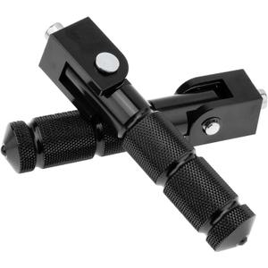 Windance 8mm M8 Passenger Foot Supports Pedals, 90 Degree Foldable Anti-Skid Foot Peg for Motorcycle Scooters Bicycle Electric Bike (Black)