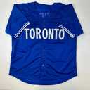 Facsimile Autographed Bo Bichette Toronto Blue Reprint Laser Auto Baseball Jersey Size Men's XL