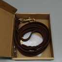 Leather Dog Leash 6ft x 5/8 inch,Strong Heavy Duty Genuine Leather Braided Dog Training Leash, Soft and Comfortable for Large Dogs, Medium Small Dogs (Brown, 6FT*5/8in)