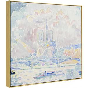 Canvas Floater Frame for 20x20 Oil Paintings with 0.5-0.8 Deep, DIY Metal Floating Frame for Stretched Canvas Art Prints Landscape Portrait, Horizontal or Vertical Display (Gold)