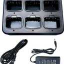 WPLN4232 WPLN4226 Six-Way Charger Multi Unit Charger for Motorola XPR7550 XPR6550 XPR6350 XPR3500 XPR3300e XPR7350e XPR7550e XPR7580e APX4000 APX1000 XiR P8268 Radio