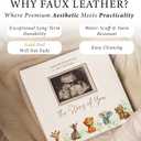 Baby Book Keepsake - Timeless Baby Memory Book for Boy or Girl I First 5 Year I Faux Leather, Gender Neutral, Safari Theme w/Gold Foil Stamp - Baby First Year Book Journal Scrapbook Photo Album Shower