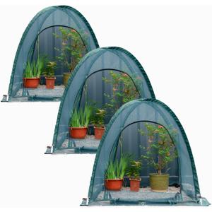 Pop up Gardening Net Cover,36x36x39 inch Pack of 3 Pest Guard Cover for Vegetables Fruits Durable Plant Gardening Net Pop-Up Chicken Pen for Small Animals Outdoor Run and Pet Enclosure