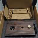 Glass Essential Oil Diffuser with Natural Wood Base, Waterless Aromatherapy Diffusers with Bulb, 3 Color Light Aroma Nebulizer for Home Office Bedroom Yoga | A Gift of Fragrance (USB Power Control Model)