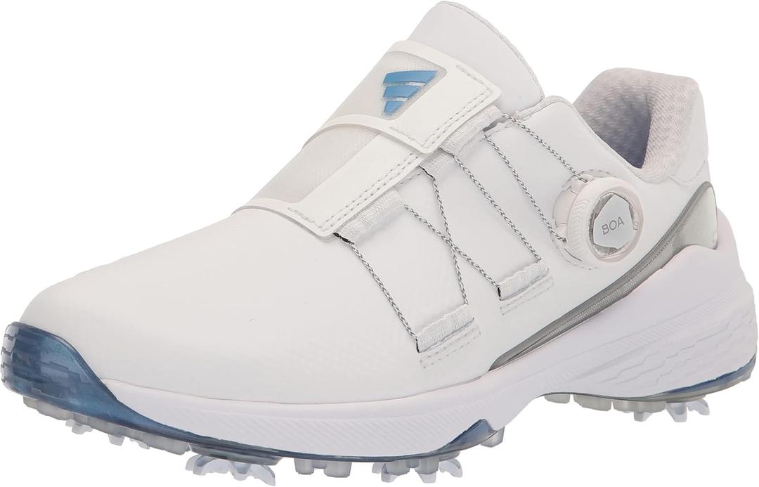 Adidas Women's ZG23 Boa Golf Shoe (5, Footwear White/Blue Fusion Metallic/Silver Metallic)