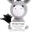 JoycuFF Best Friend Friendship Gifts for Women Men, Funny Donkey Valentines Day Birthday Gift for Bestie, Graduation Gifts for Best Friend, Handmade Emotional Positive Donkey