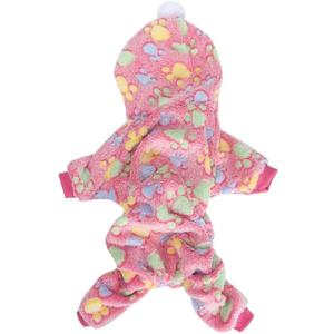 Pet Clothes, Autumn Winter Suit Warm Pajamas Clothing Dog Costume Pet Hoodies Clothes Warm Flannel Dog Clothes for Small Animals (XS)