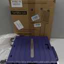 Folding Utility Cart Portable Rolling Crate Handcart Foldable Shopping Trolley Collapsible, with Lid, on Wheels, for Grocery, Garden, Office, Storage, Teacher, Tool (Purple)