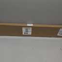 No Drill L-Shaped Vinyl Cordless Mini Blinds,White,37.5" Wx 64" H