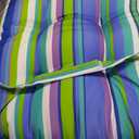 Adirondack Chair Cushion, High Back Patio Cushions with Adjustable Ties, 48.8x20.4x4.3, Waterproof Tufted Pillow, Fade Resistant Seat Rocking Chair Cushion for Indoor/Outdoor, Stripe Blue, 1