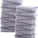 Sunny zzzZZ Ultra Soft 24 Pack Baby Washcloths - 10x10 Inches - Coral Fleece Extra Absorbent Wash Clothes for Babies, Infants and Toddlers - Sensitive Skin and Newborn - Ideal Baby (Grey)