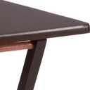 Amazon Basics Portable Foldable TV Tray Table with Storage Rack, Space-Saving Design, Sturdy Wood, 14.6"L x 19"W x 26"H, Espresso, 4-Pack