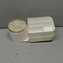 Rotating Makeup Organizer for Vanity with Brush Holder and Drawer, Cosmetic Makeup Storage, Large Spinning Makeup Skincare Organizer, Countertop Makeup Perfume Organizer, Lotions Display Case (White)