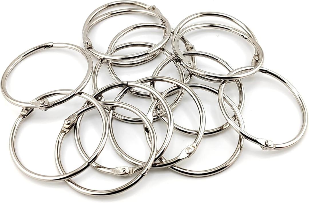35 Pack Loose Leaf Binder Rings,2" Diameter- Nickel Plated Steel Rings for Office, School, and Home Use - Securely Bind Documents, Keychains, and More (2 Inch Diameter)