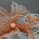 Giant Flowers for Decoration,Wedding Reception Essential Decoration,5.6 Ft Big Artificial Silk Flower with Stems and Stands,Party Banquet Background Decor，Home Decor（Orange Champagne）