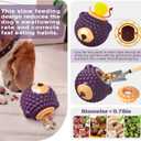 Unbreakable Dog Toy for Power Chewers, Large Dog Interactive Feeder with Food Cups & Treat Food Slow Feeder - Anxiety Relief with Pupscile for Large Breeds (Purple)