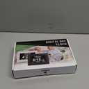 Digital Calendar Dementia Alarm Clock with Day and Date for Elderly - 15 Alarms 5 Colors Display Large Display Alzheimers Clock Large Digital Clock for Seniors (7in Black)