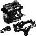 INJORA Coreless High Torque Micro Servo with Mount and Servo Horn for TRX4M TRX4MT 1/18 RC Crawler Upgrade Parts(Black)