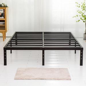 King Size Bed Frame, 3500lbs Heavy Duty Metal Frames with Steel Slats Support 14 Inch High Platform Bedframe with Storage, No Box Spring Needed, Sturdy and Durable Noise-Free, Black