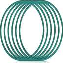 Shappy 6 Pcs Exercise Hoop Detachable Adjustable Plastic Toy Playground Toys Colored Hoop Circles for Teens Games Gymnastics Dog Agility Equipment Party Decor (23 Inch, Dark Green)