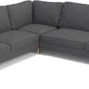 The Heavy Duty Cotton Karlstad Corner Sofa Cover (2+3/3+2) Replacement, is Custom Made Compatible for IKEA Karlstad Sectional Slipcover Replacement (Dark Gray Cotton Karlstad Sectional)