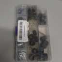 NINDEJIN 326 pcs Metric Black Hex Nuts Assortment Kit M2 M2.5 M3 M4 M5 M6 M8 M10 M12 Assorted Metric Hardware Nuts Set 9 Sizes Carbon Steel Metal Hex Nuts for Screw Bolt