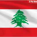3ply Lebanon Flag 4x6 Ft Double Layers Heavy Duty Durable Large Lebanese Flag Banner Outdoor Indoor Decorations with 2 Brass Grommets