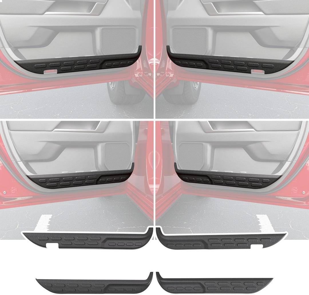 4PCS Car Door Anti Kick Pads Sticker Compatible with 2022-2026 Toyota Tundra Car Door Protective Cover Trim Replacement for 2022-2026 Toyota Tundra Accessories