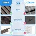 18"x24" Gable Vent for House and Shed Premium Aluminum Louvered Attic Vent with Screen Large Exterior Wall Vent with 16"x22" Opening Brown