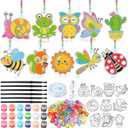 WinnerWhy 30 Sets Suncatchers Window Art Kits, DIY Sun Catchers Bulk Crafts Paint Your Own Window Ornaments for Boys Girls Classroom Home Party Birthday Activity Decor (Vibrant Style)