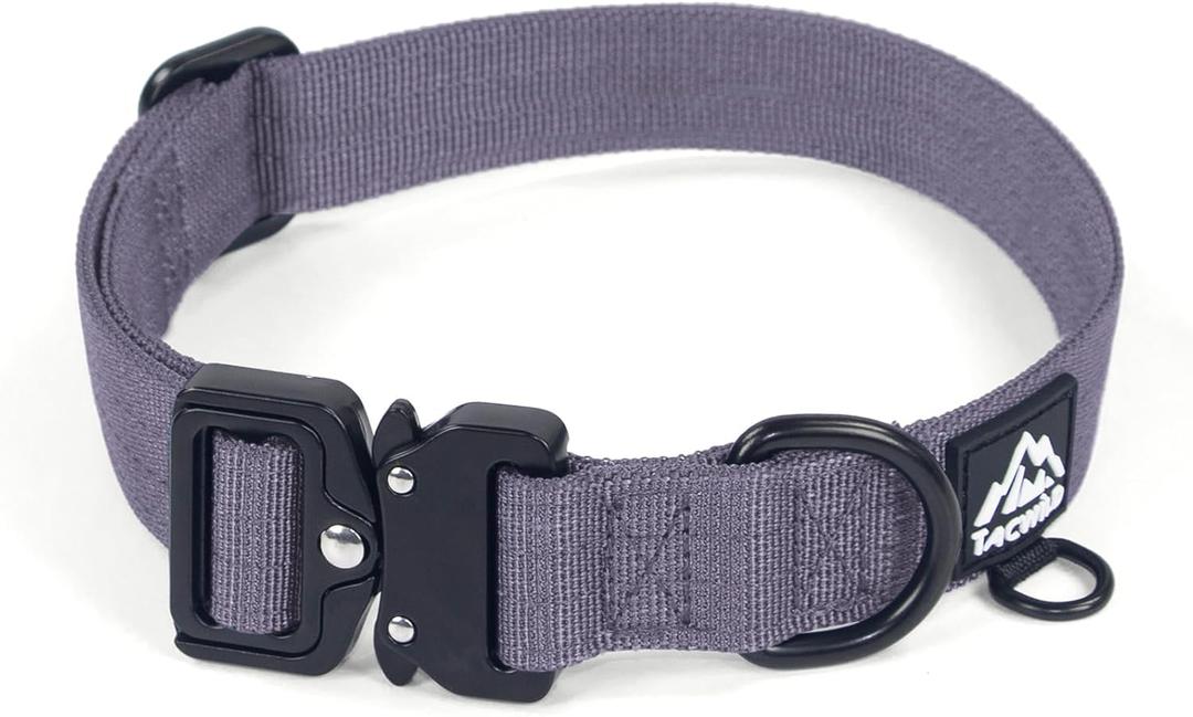 Dog Collar for Large Dogs - Adjustable, Chew Proof Nylon Collar with Metal Quick Release Buckle and D-Ring for Dog Tags (Montana Moonrise, L(1''Width, Fit 14''-20''))