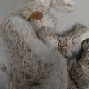 Melissa & Doug Burrow Bunny Stuffed Animal Plushie with Big Feet, Floppy Ears & Fluffy Tail, Adorable Pretend Play Toddler Toys for Girls & Boys 3+