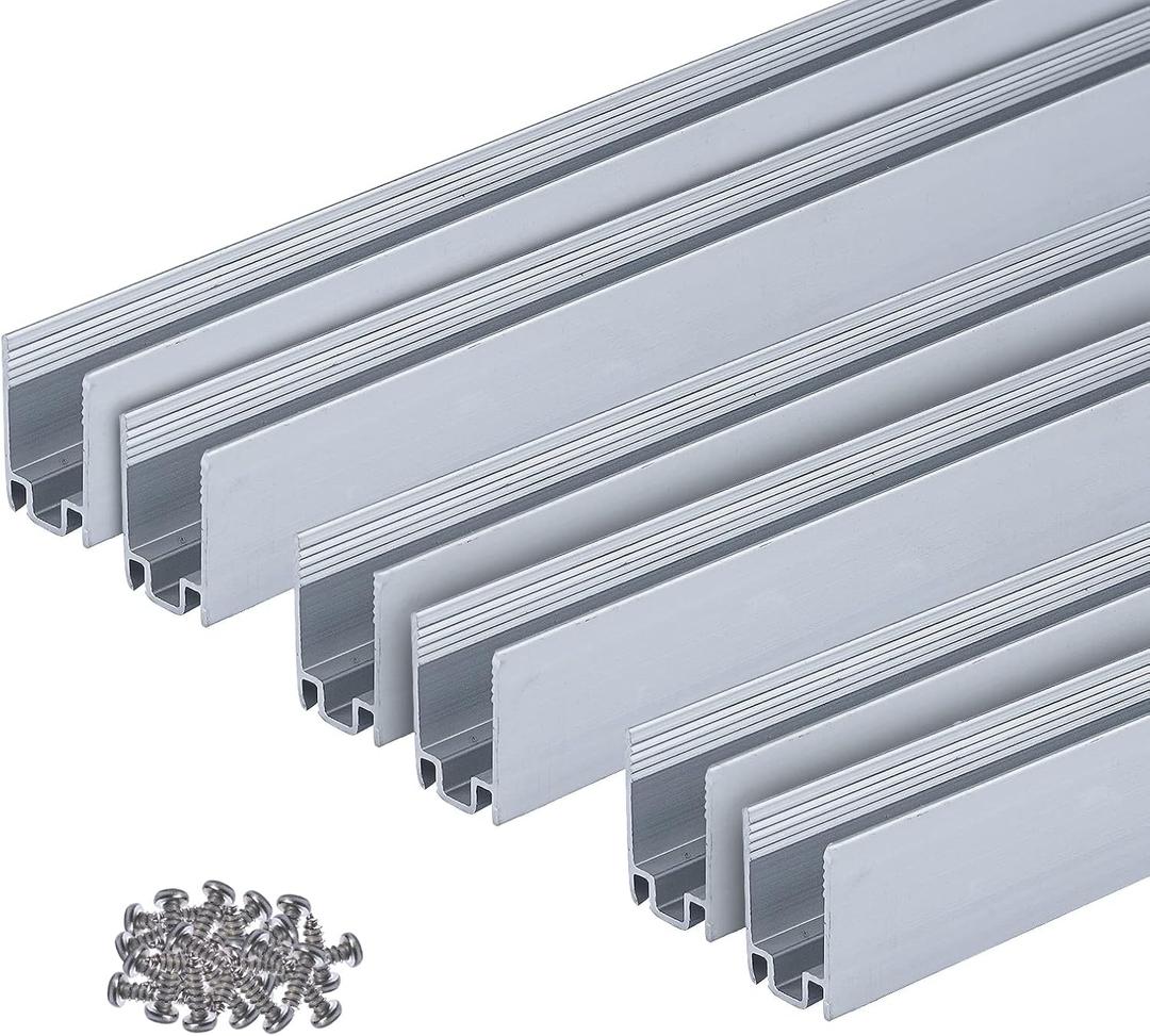 GZBtech 6 Pack Neon Rope Light Aluminum Channels, U-Shape Track Mounting Channels Mounting Bracket for 8mm*16mm LED Neon Strip Lights
