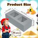 Zhanmai 50 Pack Foam Bricks Building Blocks for Kids Foam Cinder Blocks Large Fake Bricks Toy for Stacking and Construction 8 x 4 x 2.4 Inches(Square)