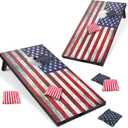 Cornhole Board Set 4x2 Regulation Size Cornhole Set with Carrying Bags & 8 Bean Bags Corn Hole Boards Bean Toss Game for Adults Family Outdoor Lawn Outside Backyard Games