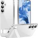 Temdan Designed for Samsung Galaxy S25 Case, Built in Hidden Kickstand Military Grade Drop Protection Never Yellowing Slim Thin Phone Case for Galaxy S25 Case 6.2"- Crystal Clear