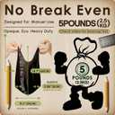 Ultra Thick RockRhino Dog Poop Bags - ECO Heavy Duty, Multi-Layer Bottom, 0% Plastic, 100% Home Compostable, Mint-Scented, Easy Open Tie Handles, Glove-Like Fit - 216 Bags