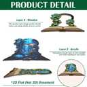 GEEMBI Book Lovers Gifts for Women - 2D Flat (Not 3D) Suncatcher Mushroom Christmas Ornaments 2025 - Bookish Gift for Readers Librarian, Christmas Ornament Gifts for Teacher, Fantasy Xmas Decorations (Emerald - Enchanted Tales)