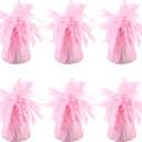 6 Pack Pink Balloon Weights Metallic Holder Anchors Balloon Holder Weights for for Birthday 2025 Graduation Party Christmas Wedding Celebration Decoration (Pink)