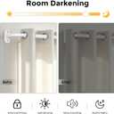 Curtain Rods 36-120 Inch, White Wrap Around Blackout Curtain Rods for Windows, 1 Inch Adjustable Long Heavy Duty Room Darkening Window Treatment Rod for Bedroom, Living Room, Sliding Door